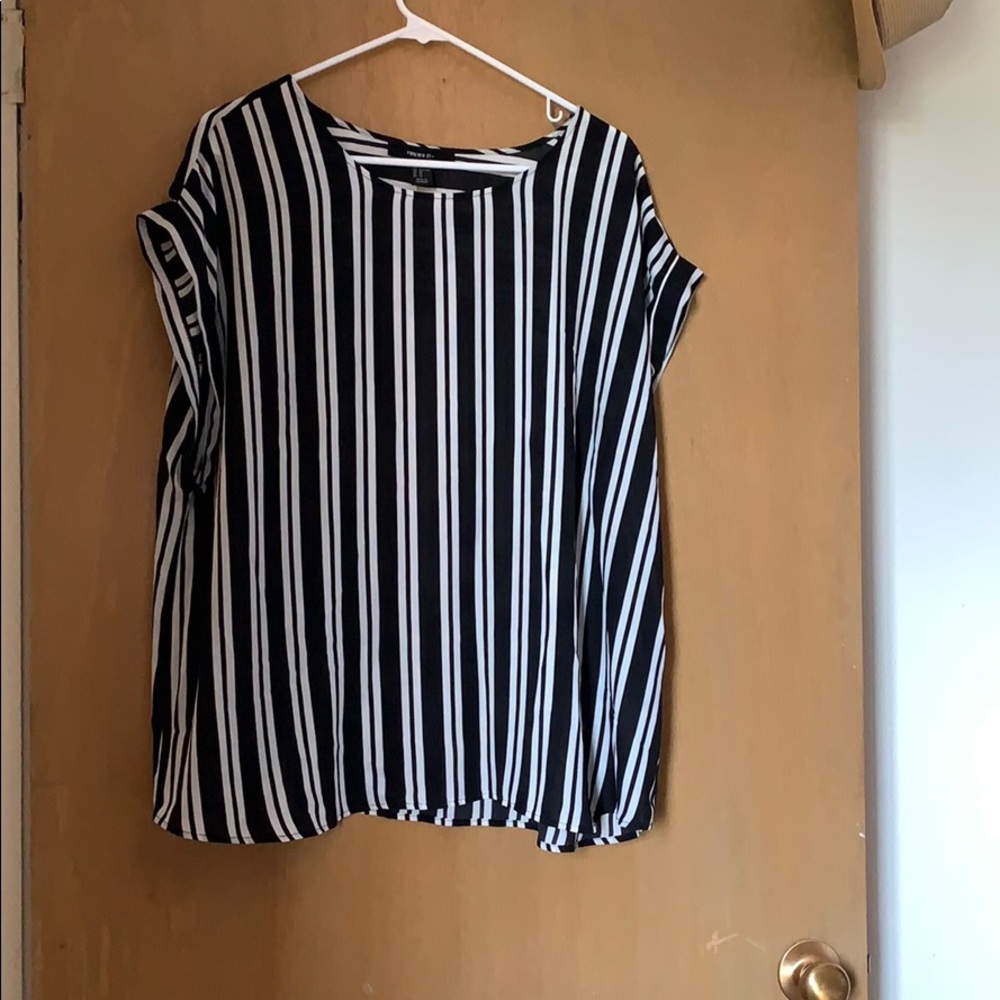 Forever 21 + Striped Blouse NWOT